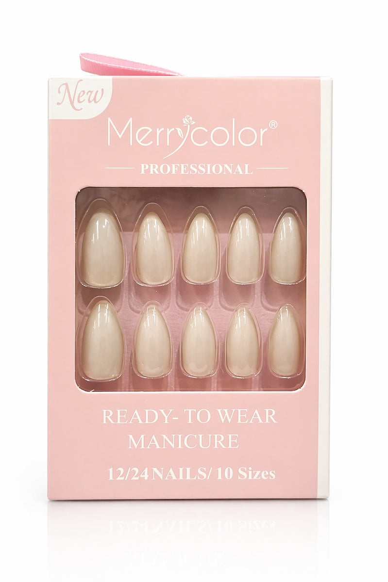 Uñas postizas nude MerryColor
