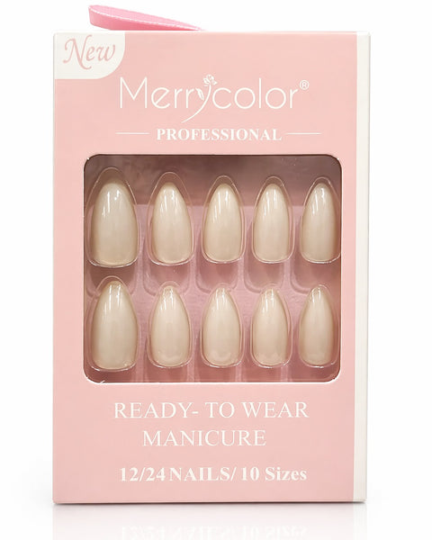 Uñas postizas nude MerryColor