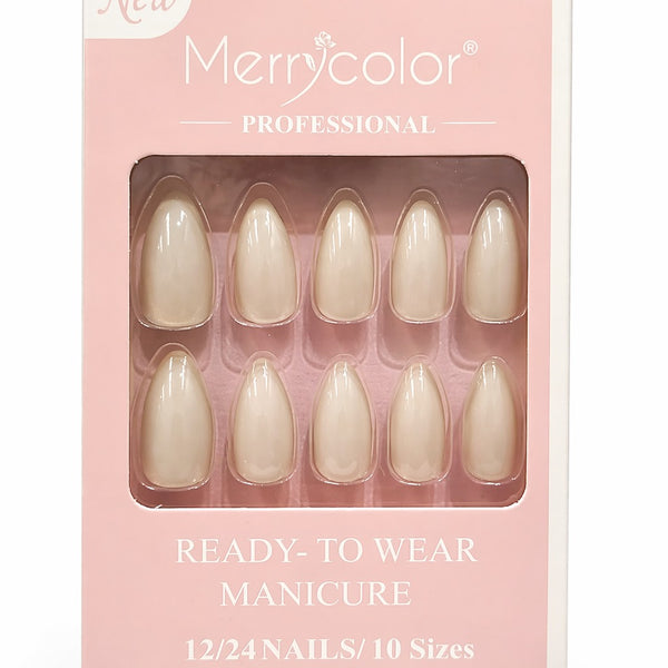 Uñas postizas nude MerryColor