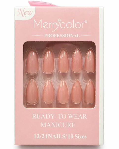 Uñas postizas rosado nude Merrycolor