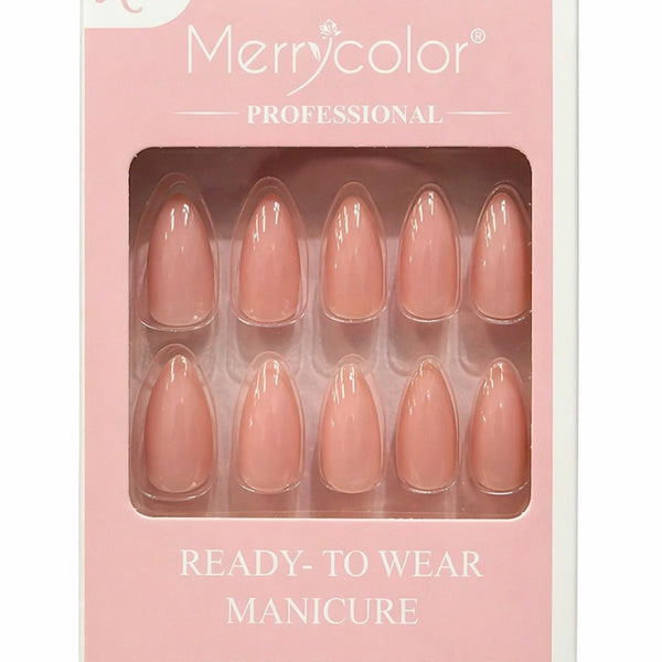 Uñas postizas rosado nude Merrycolor