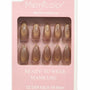 Uñas postizas dorado golden efecto cat eye Merrycolor