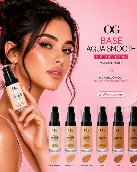 Base Aqua Smooth OG | Acabado Natural 30ml