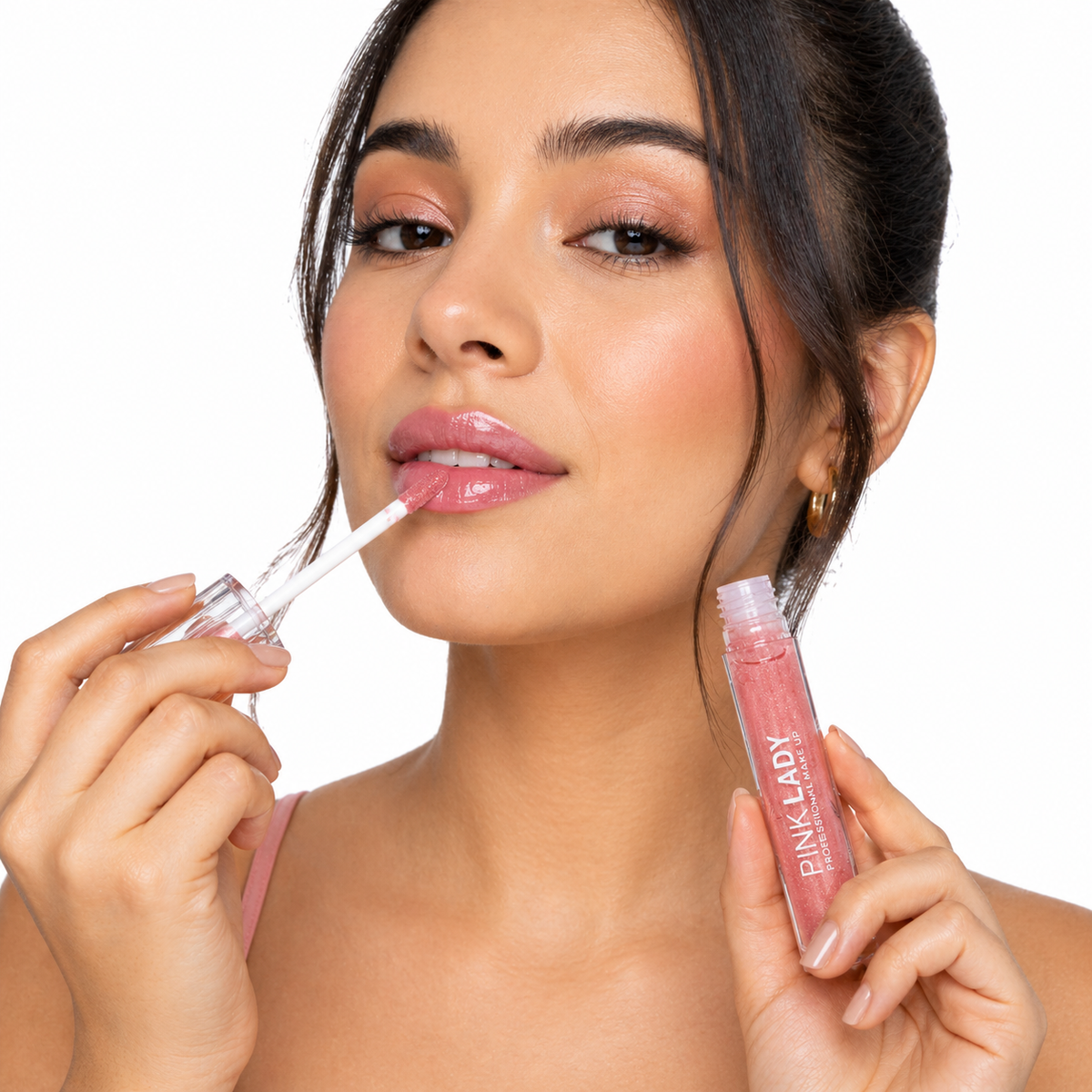 Labial lip gloss shine Pink Lady