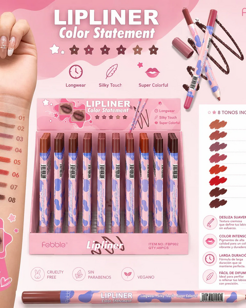 Delineador de labios color full Febble