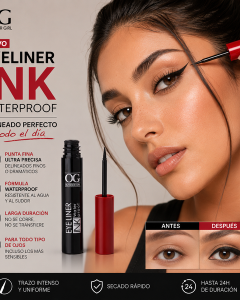 Delineador Líquido de Ojos Punta Fina | Eye Liner INK Waterproof PRO OG