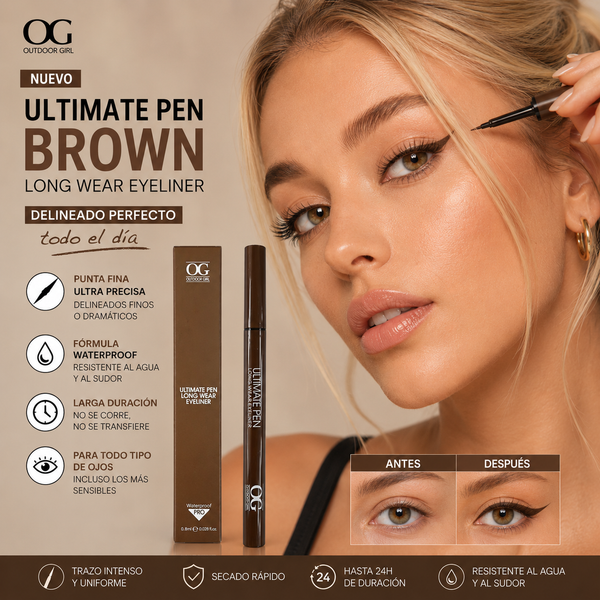Delineador de Ojos Bronw Plumón Ultimate Pen Long Wear | Waterproof OG