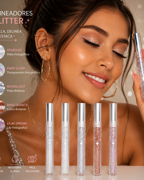 Delineador liquido c/glitter Maxfine