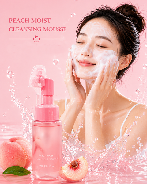 Espuma de limpieza facial c/extracto de melocotón 230ml Yesnow