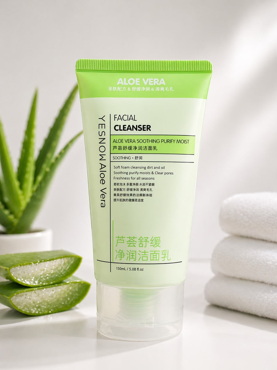 limpiador facial en gel con aloe vera hidratante