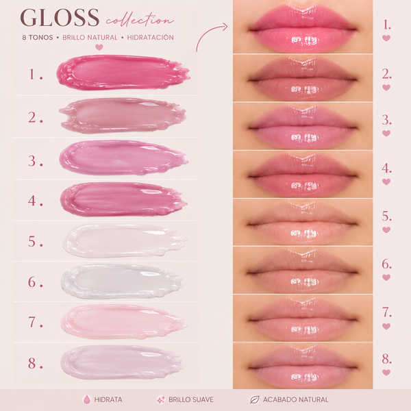 Labial Lip Gloss Colorful Hidratante