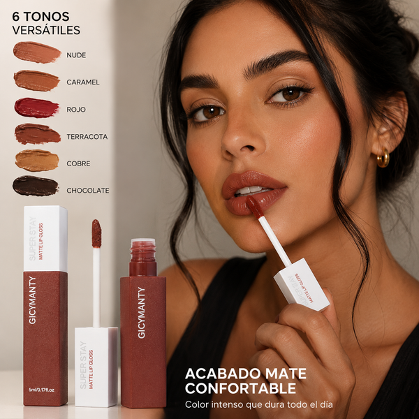 Gicymanty Super Stay - Labial Líquido Mate Confortable (6 Tonos)