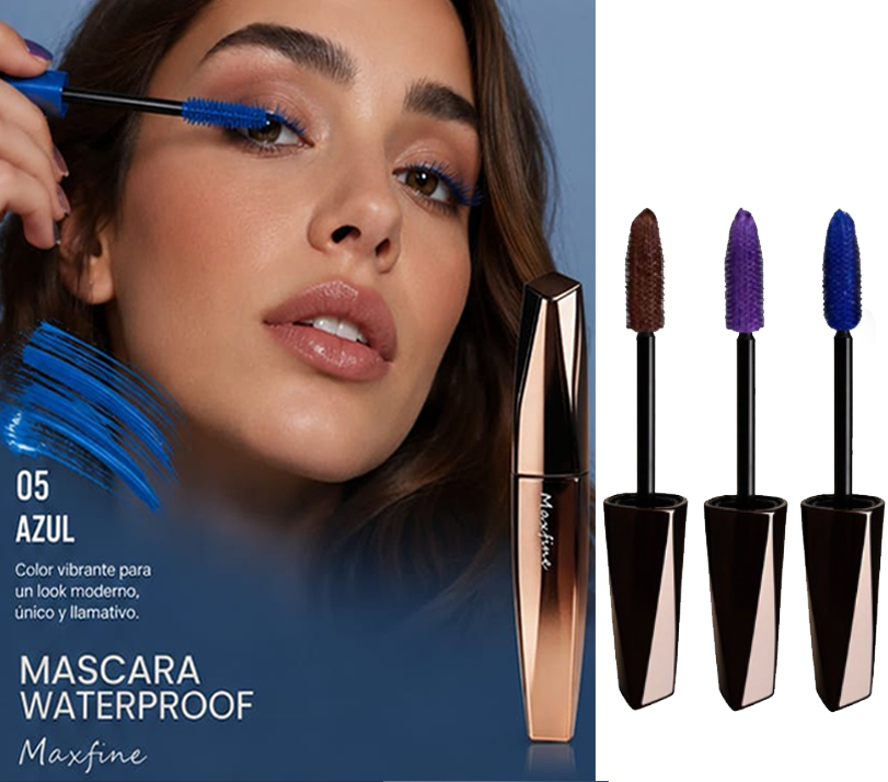 Máscara de pestañas color azul | Waterproof Maxfine