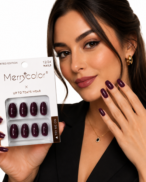 Uñas Postizas Pequeñas De Fácil Aplicación MerryColor