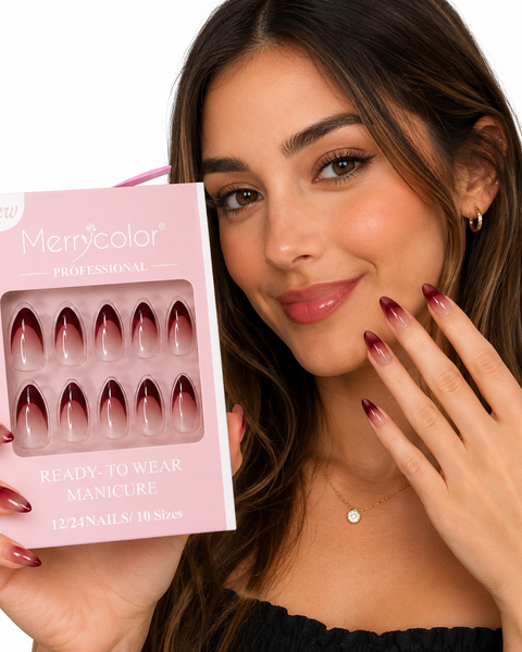 Uñas Postizas Francesas De Fácil Aplicación MerryColor
