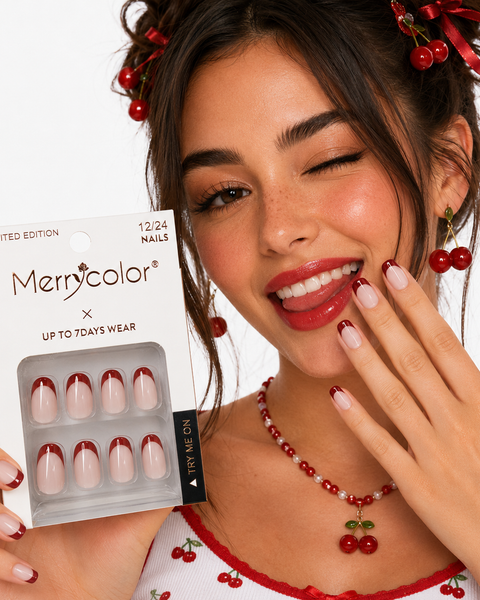 Uñas Postizas Francesas Pequeñas De Fácil Aplicación MerryColor