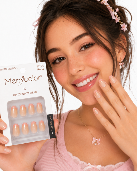 Uñas Postizas Francesas Pequeñas De Fácil Aplicación MerryColor