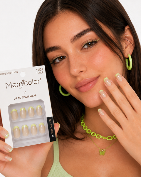 Uñas Postizas Francesas Pequeñas De Fácil Aplicación MerryColor