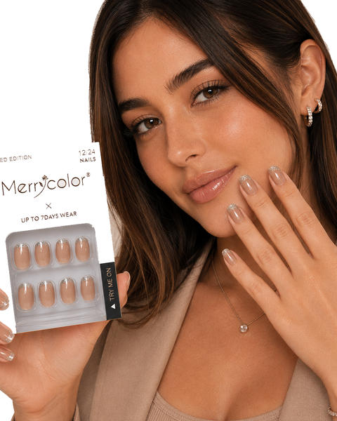 Uñas Postizas Francesas Pequeñas De Fácil Aplicación MerryColor