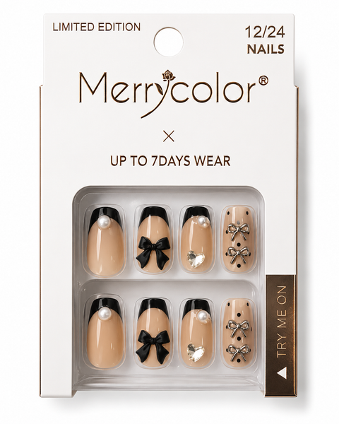 Uñas postizas con pedrería Merrycolor