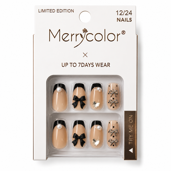 Uñas postizas con pedrería Merrycolor