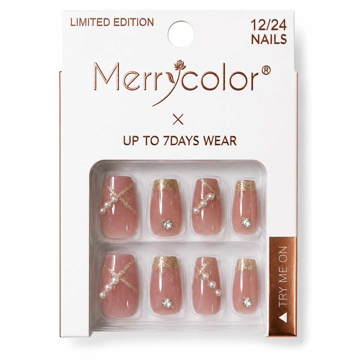 Uñas Postizas Francesas Premium Merrycolor
