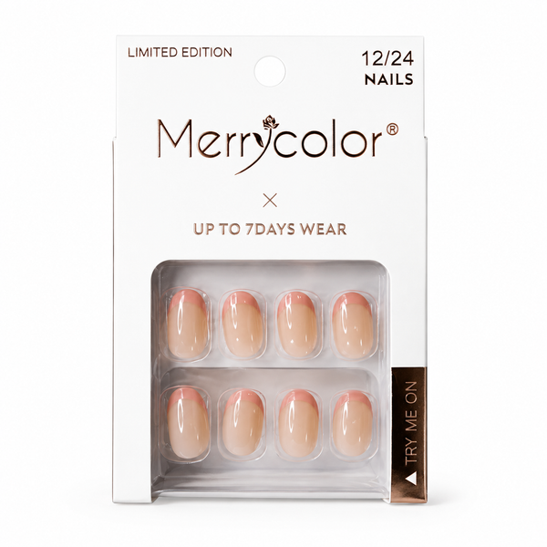 Uñas Postizas Francesas Pequeñas De Fácil Aplicación MerryColor