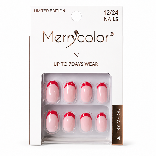 Uñas Postizas Francesas Pequeñas De Fácil Aplicación MerryColor
