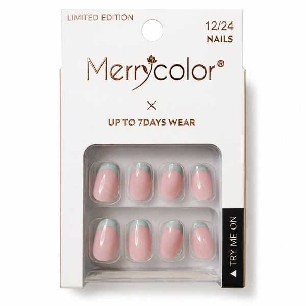 Uñas Postizas Francesas Pequeñas De Fácil Aplicación MerryColor