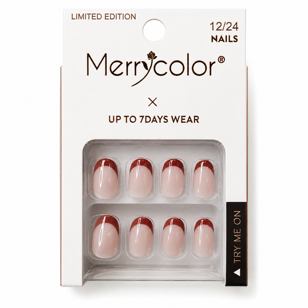Uñas Postizas Francesas Pequeñas De Fácil Aplicación MerryColor