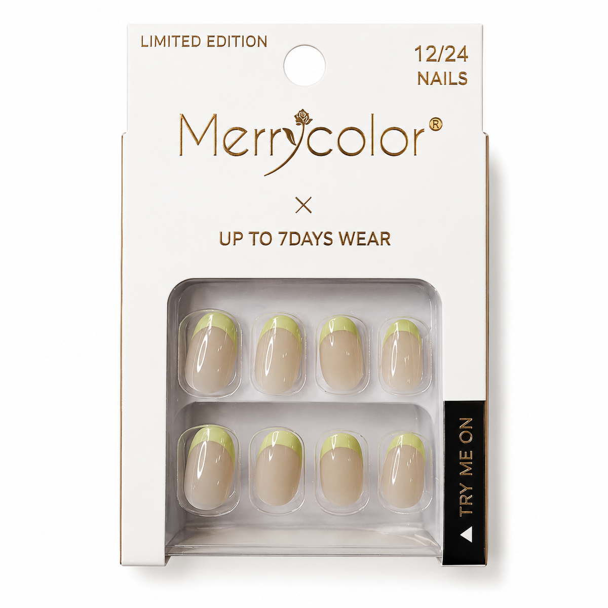 Uñas Postizas Francesas Pequeñas De Fácil Aplicación MerryColor