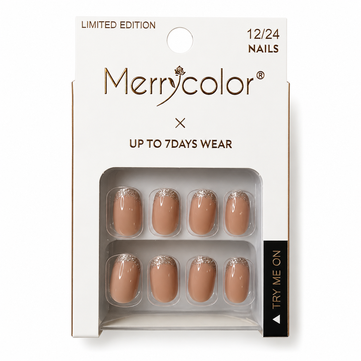 Uñas Postizas Francesas Pequeñas De Fácil Aplicación MerryColor