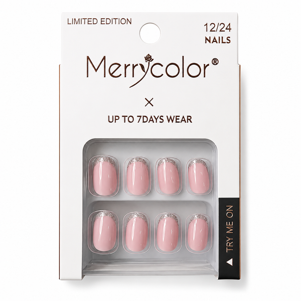 Uñas Postizas Francesas Pequeñas De Fácil Aplicación MerryColor