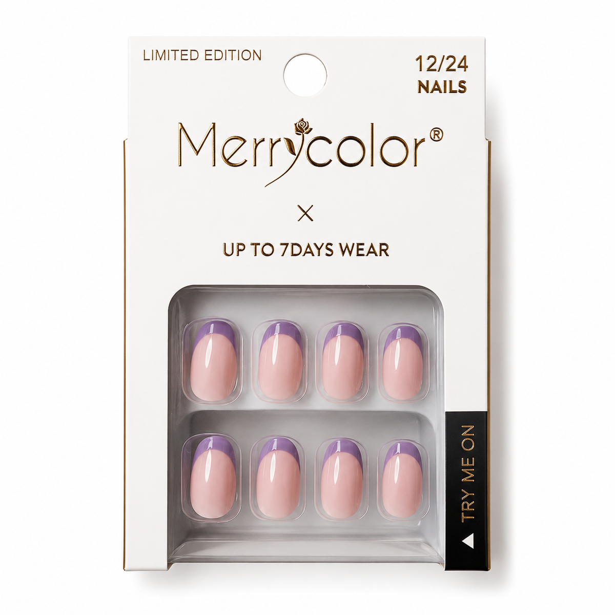 Uñas Postizas Francesas Pequeñas De Fácil Aplicación MerryColor