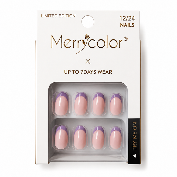 Uñas Postizas Francesas Pequeñas De Fácil Aplicación MerryColor