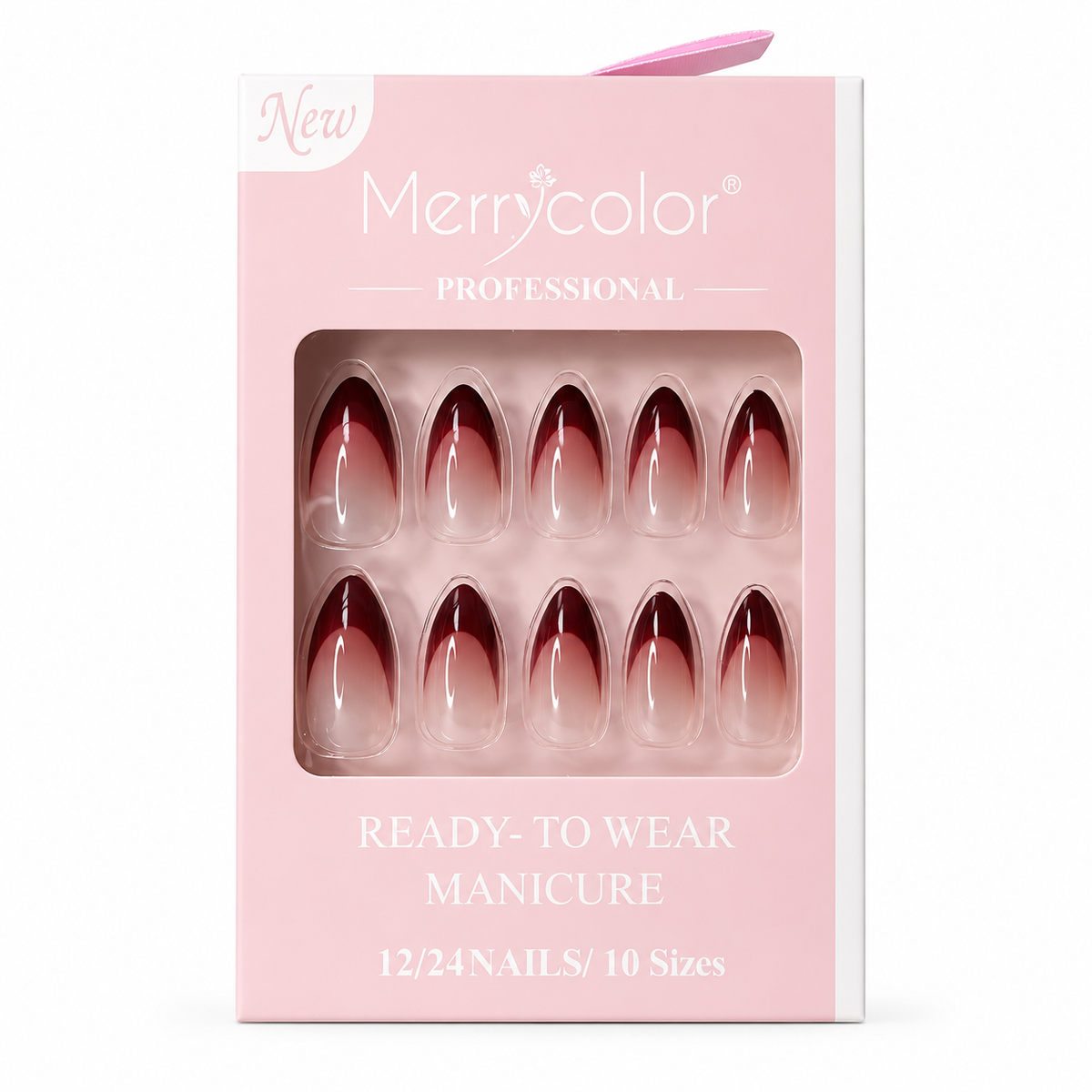Uñas Postizas Francesas De Fácil Aplicación MerryColor