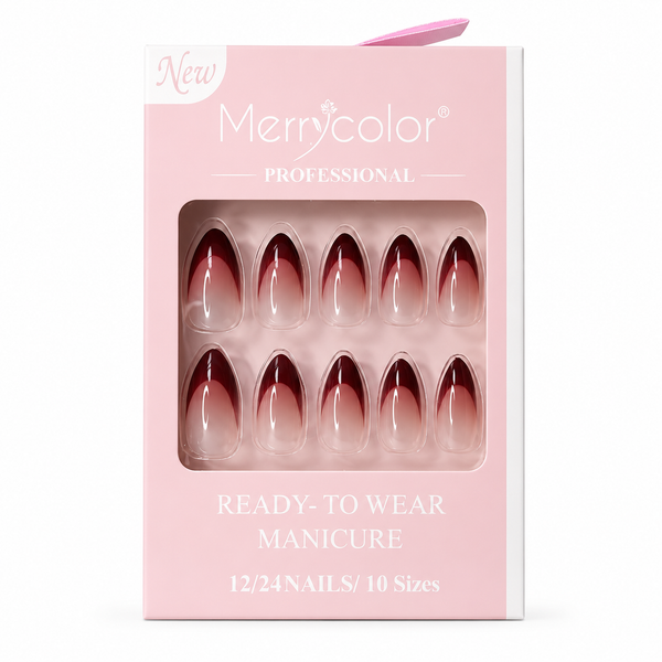 Uñas Postizas Francesas De Fácil Aplicación MerryColor