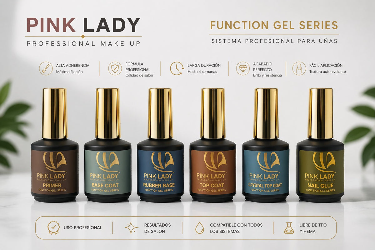 Colección de gel esmaltes preparadores para uñas Pink Lady