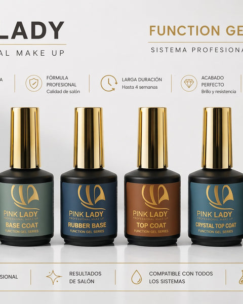 Colección de gel esmaltes preparadores para uñas Pink Lady