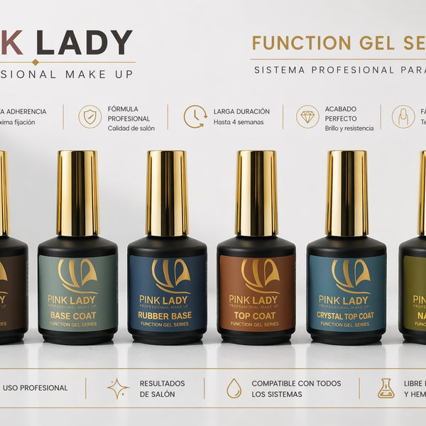 Colección de gel esmaltes preparadores para uñas Pink Lady
