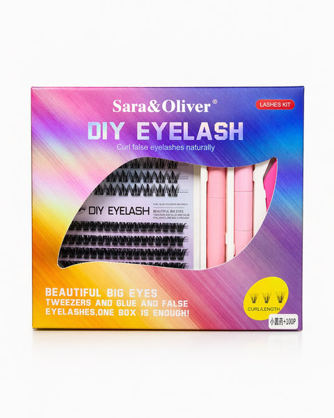 Kit de pestañas completo + incluye aplicador y pegamento
