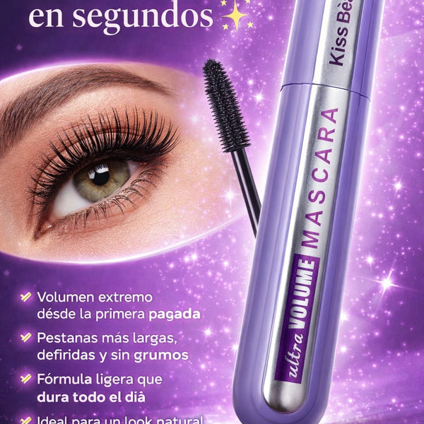 Mascara de pestañas Kiss Beauty Ultra Volumen