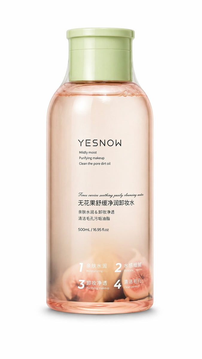 Agua micelar desmaquillante c/extracto de durazno 500ml Yesnow