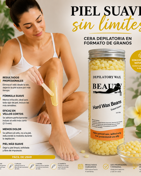 Cera élastica depilatoria en perlas |  400g Hard Wax Bean
