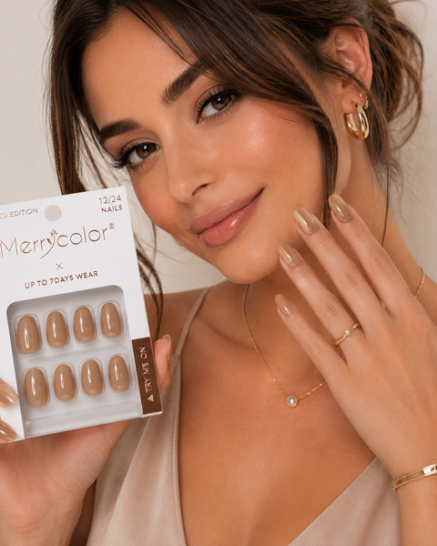 Uñas Postizas Pequeñas De Fácil Aplicación MerryColor