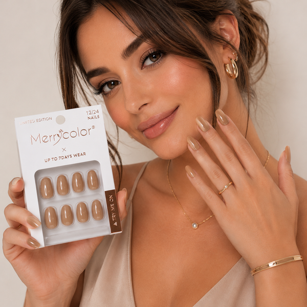 Uñas Postizas Pequeñas De Fácil Aplicación MerryColor