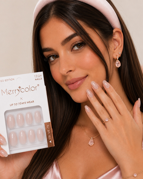 Uñas Postizas Pequeñas De Fácil Aplicación MerryColor