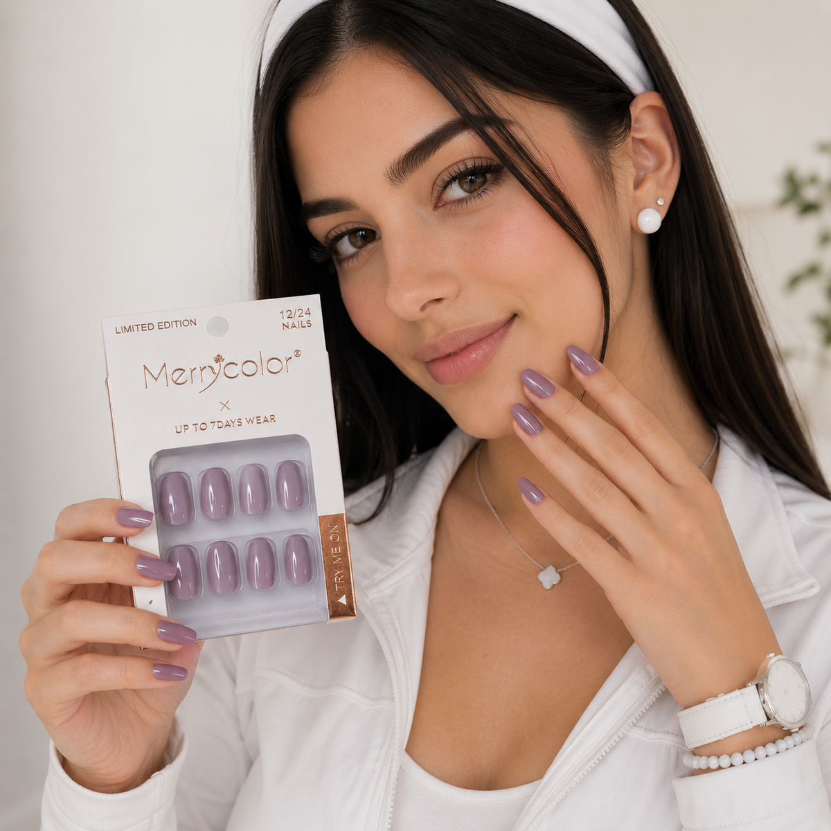 Uñas Postizas Pequeñas De Fácil Aplicación MerryColor