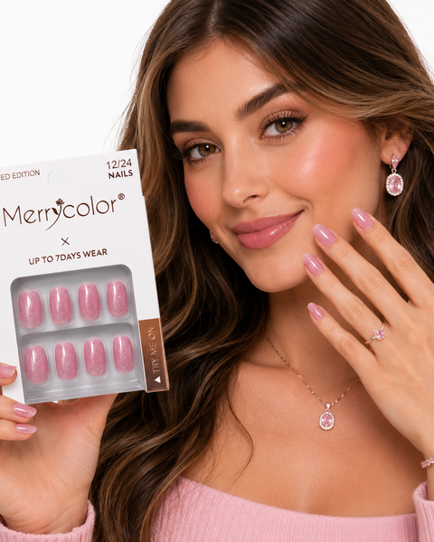 Uñas Postizas Pequeñas De Fácil Aplicación MerryColor