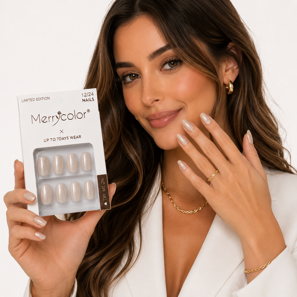 Uñas Postizas Pequeñas De Fácil Aplicación MerryColor